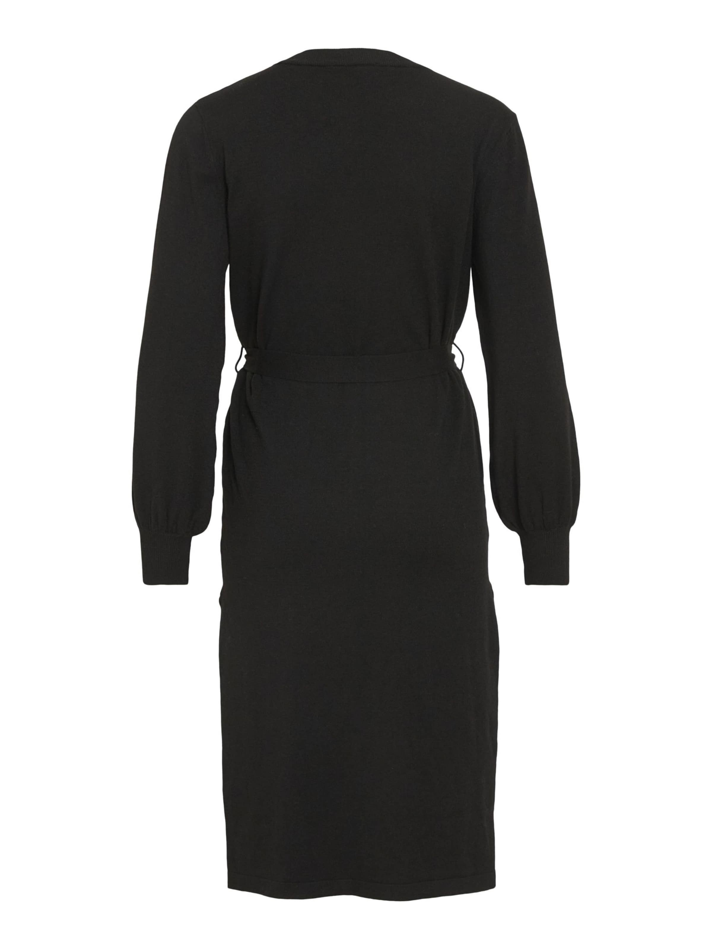 VILA Gebreide jurk in Zwart