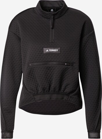 Sweat de sport 'Hike Fleece' ADIDAS TERREX en noir : devant