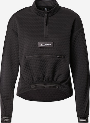 adidas Terrex Sportief sweatshirt in Zwart: voorkant