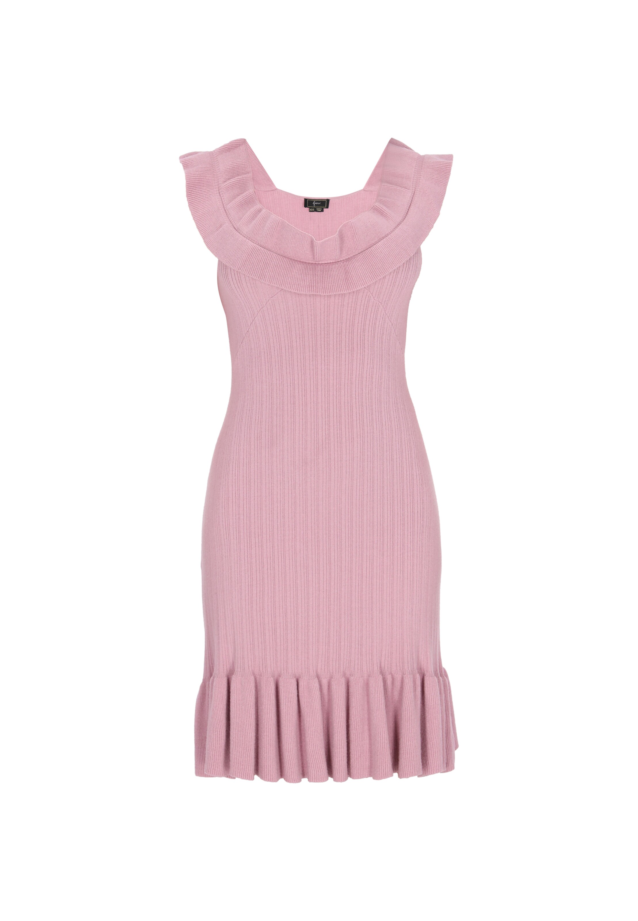 Robes en maille faina en rose : devant