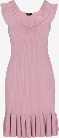 faina Gebreide jurk in Roze: voorkant