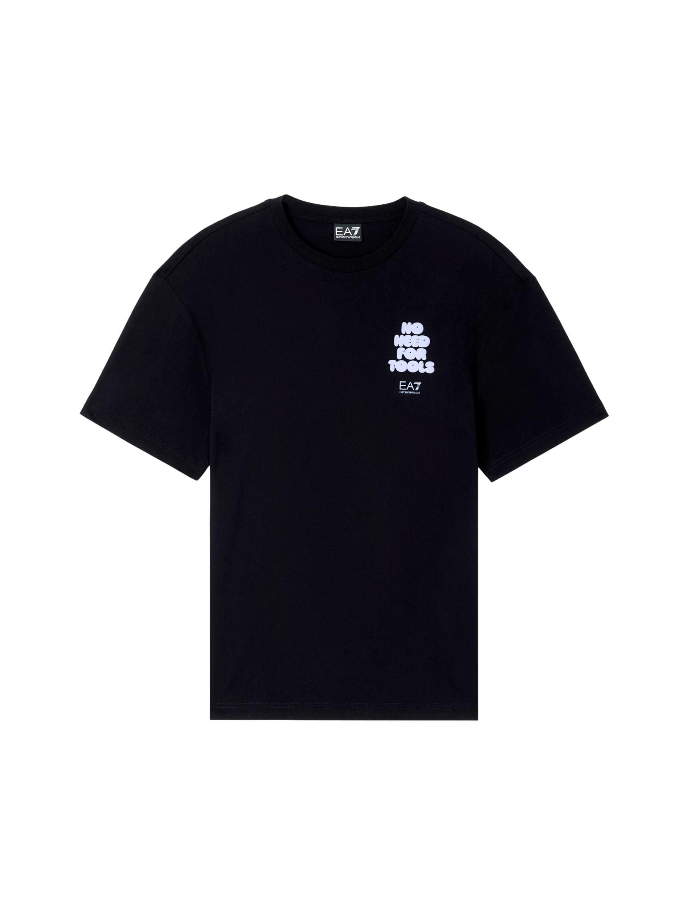 T-Shirt EA7 Emporio Armani en noir : devant