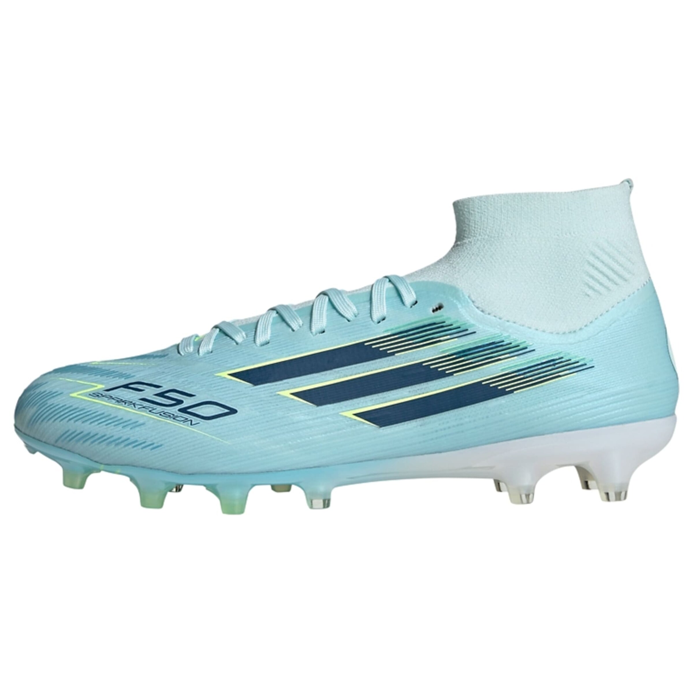 ADIDAS PERFORMANCE Fußballschuh 'F50 Sparkfusion Pro' in navy / hellblau / neongelb, Produktansicht