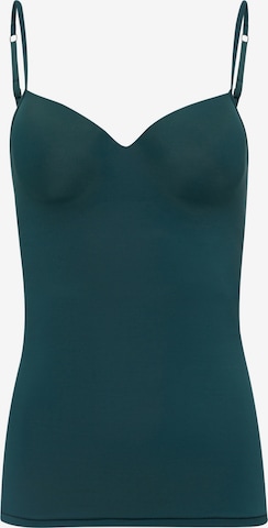 Hanro T-Shirt Schalen BH Top ' Allure ' in Blau: predná strana