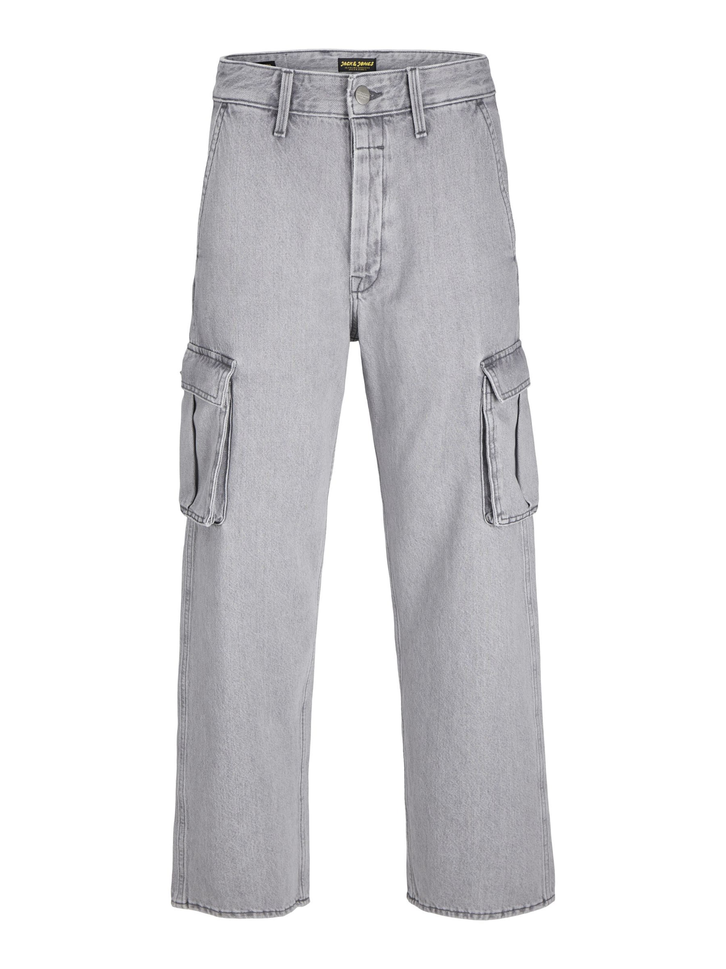 JACK & JONES - Loosefit Pantalón vaquero cargo 'ALEX' en gris: frente