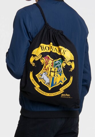 LOGOSHIRT Gym Bag 'Harry Potter - Hogwarts Logo' in Black