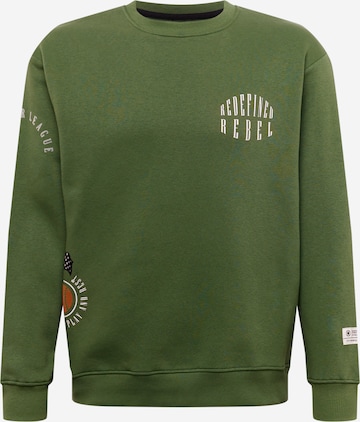 Redefined Rebel - Sweatshirt 'Younes' em verde: frente