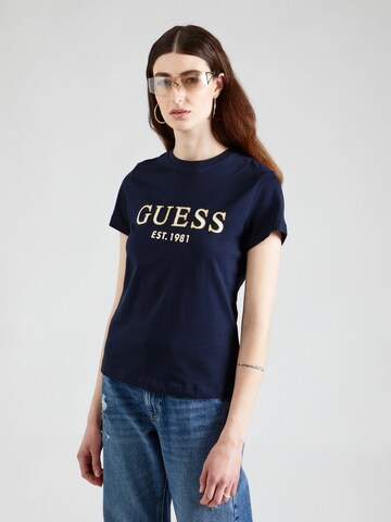 GUESS T-Shirt 'NYRA' in Blau: predná strana