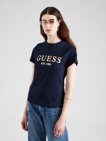 GUESS T-Shirt 'NYRA' in Blau: predná strana