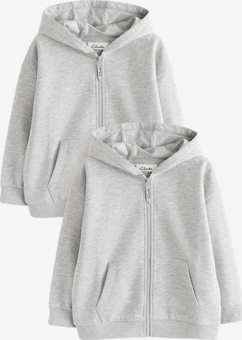 CLARKS Zip-Up Hoodie in Grey: front