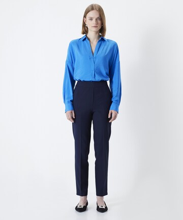 Coupe slim Pantalon à plis Ipekyol en bleu