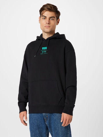 LEVI'S ® Regular fit Tréning póló 'Relaxed Graphic Hoodie' - fekete: elől