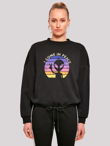 Sweat-shirt 'Alien Peace Sunset' F4NT4STIC en noir : devant