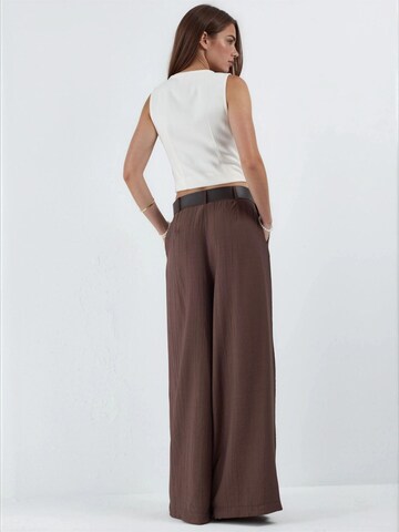 Wide Leg Pantalon Busem en marron