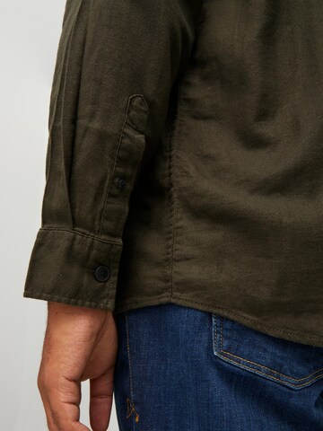 Jack & Jones Plus Regular Fit Hemd 'Logan' in Grün