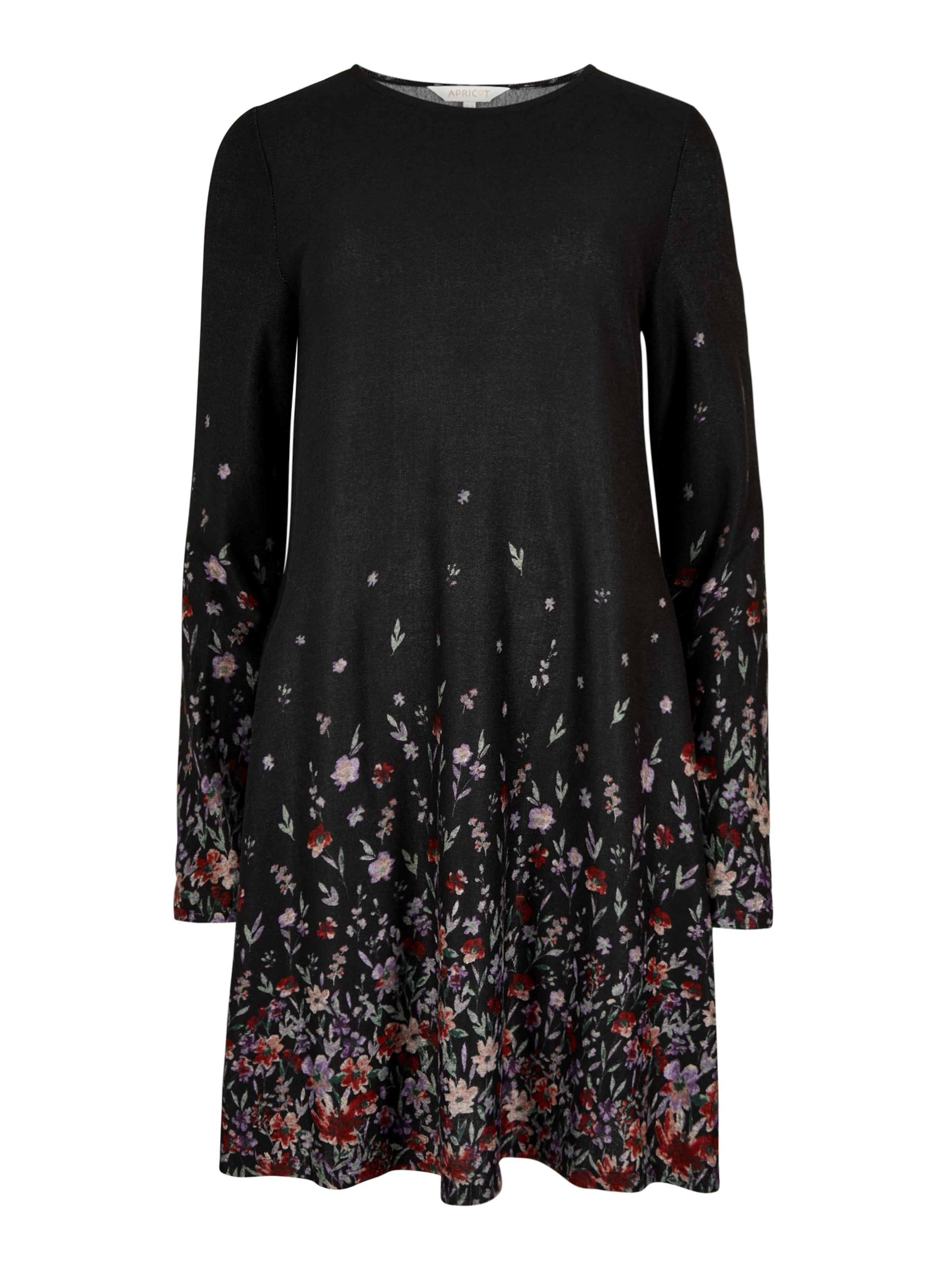 Apricot Kleid in Schwarz: Vorderseite