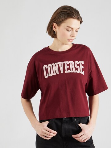 Tricou de la CONVERSE pe roșu: față