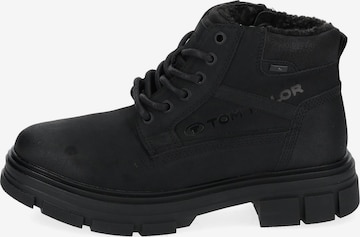 TOM TAILOR Lace-Up Boots in Black