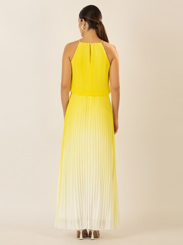 APART langes Plisseekleid in Gelb
