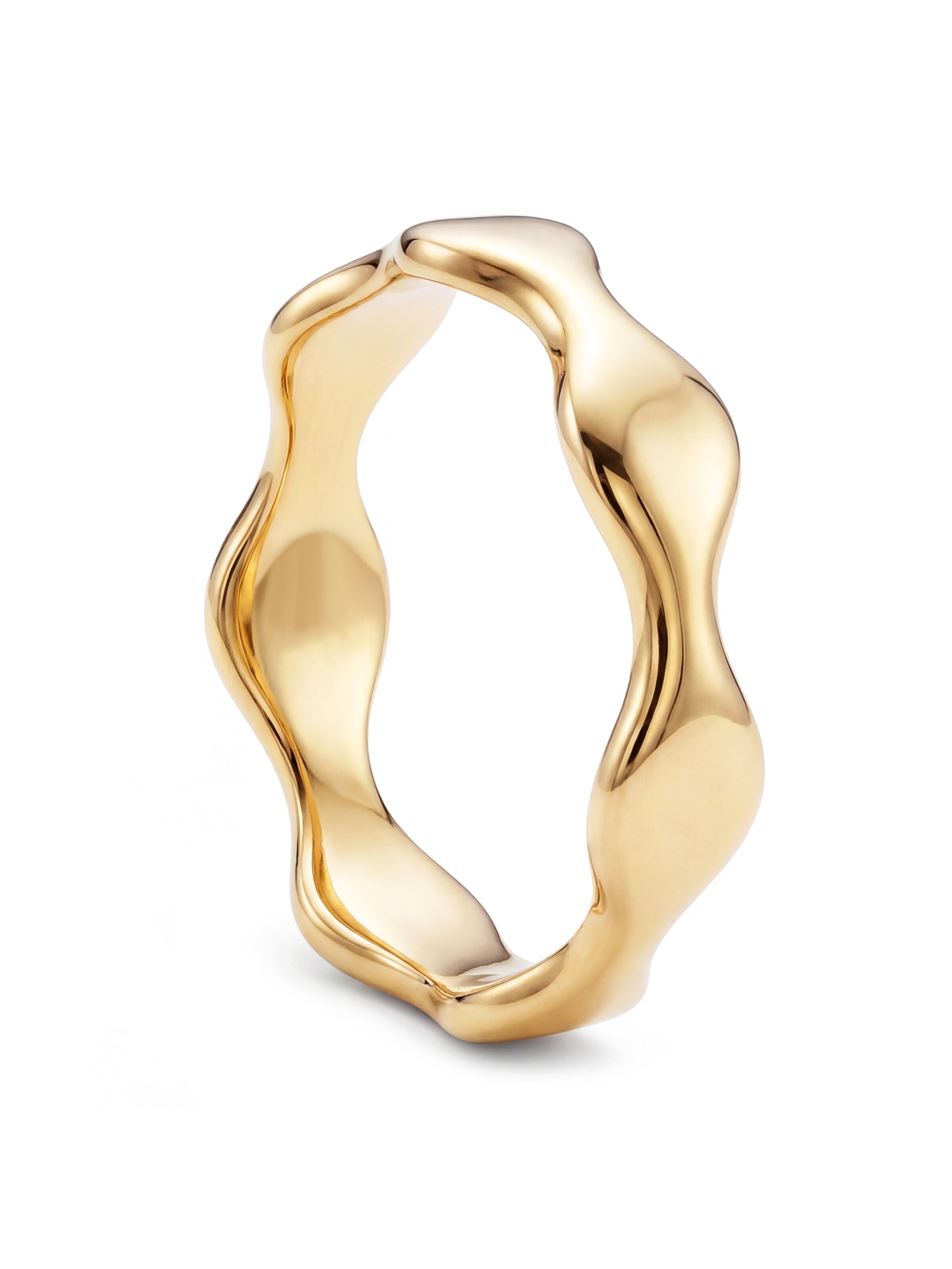 Sidegren Ring 'Molten' in Gold: front