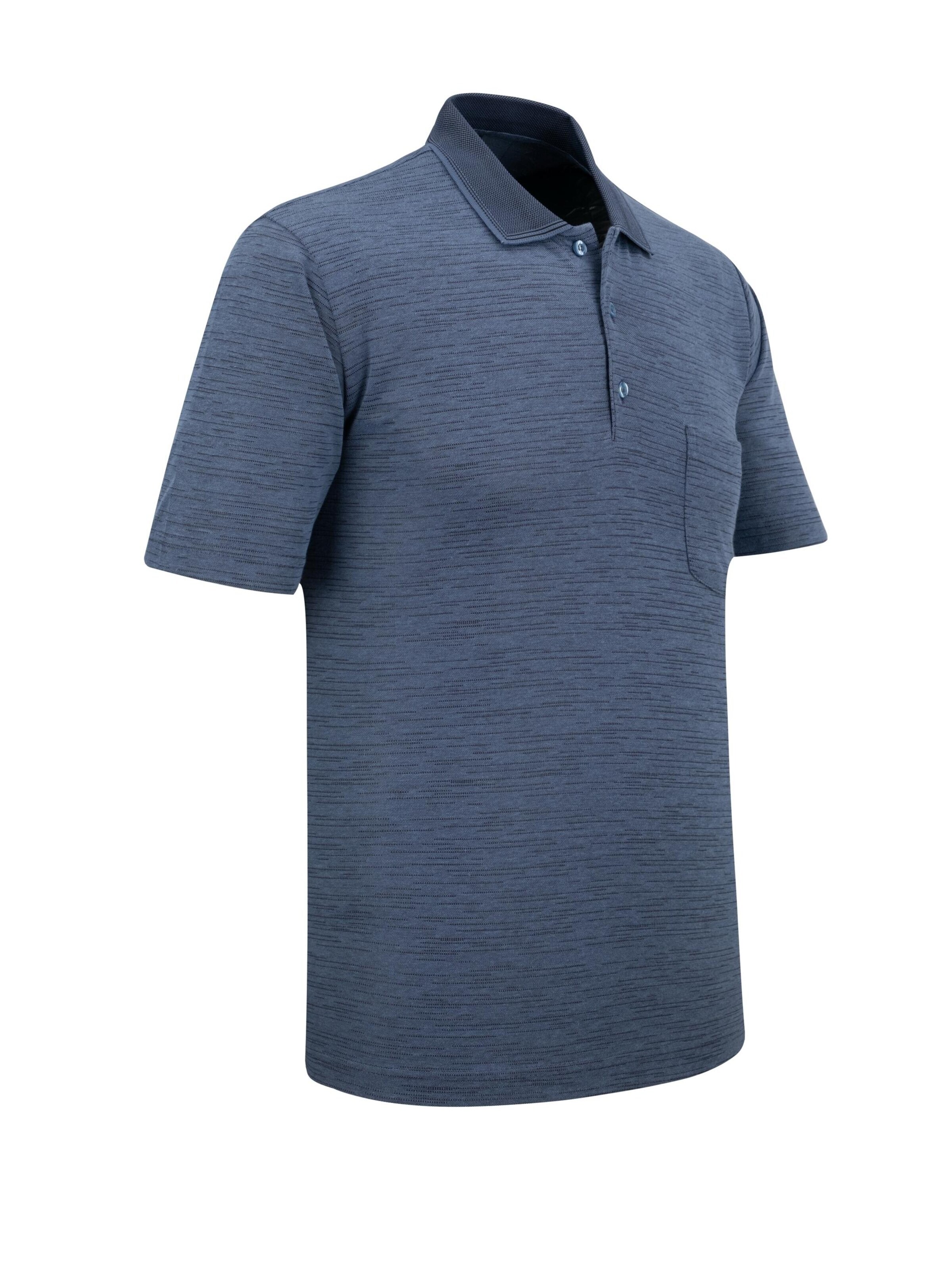 Cizgi Triko Shirt‌‌‌‌‌‌ in Blau