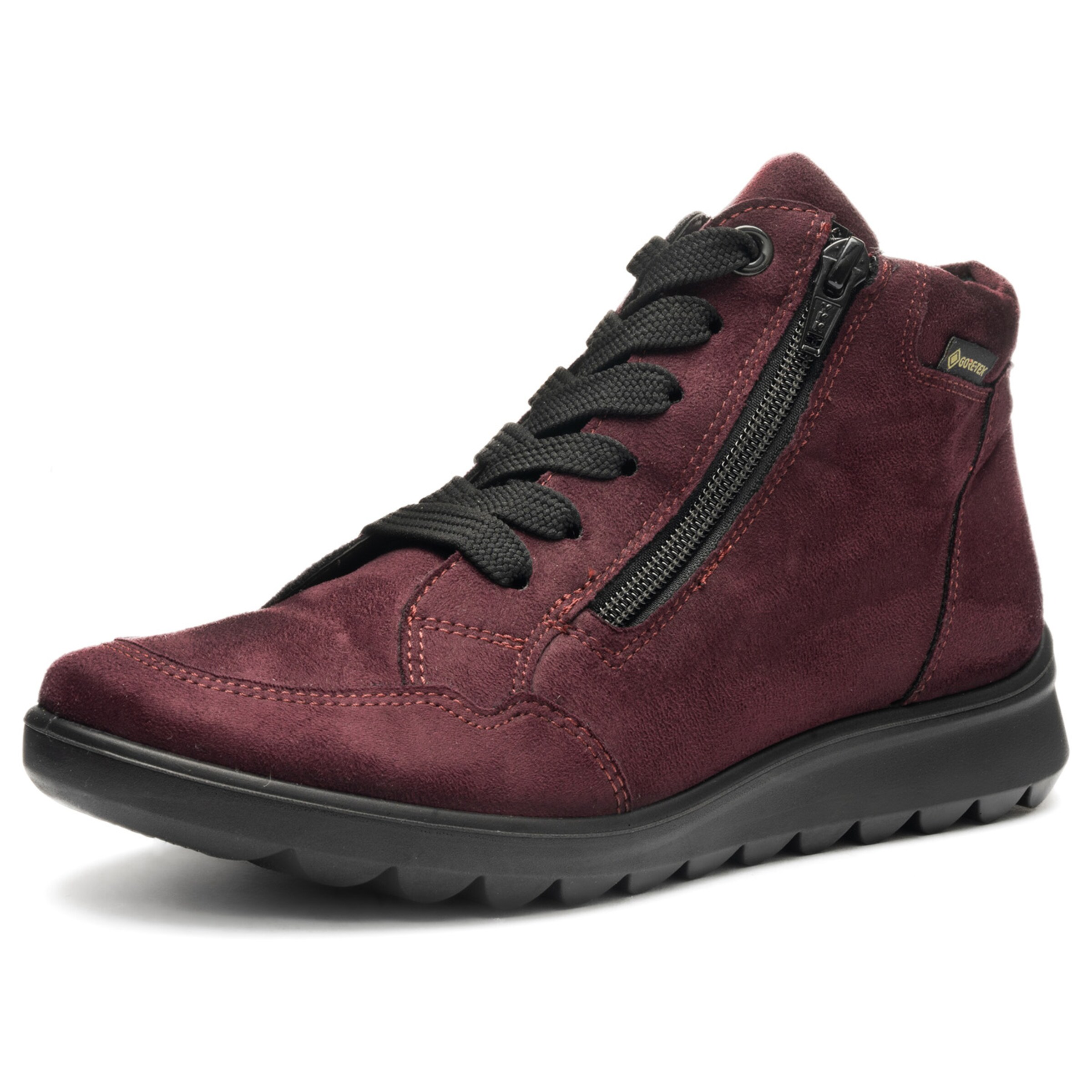 ARA Lace-Up Boots in Red: front