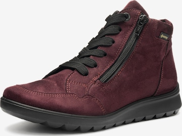 ARA Lace-Up Boots in Red: front