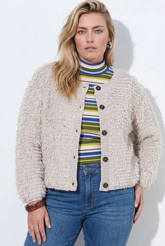 Ulla Popken Strickjacke in Beige