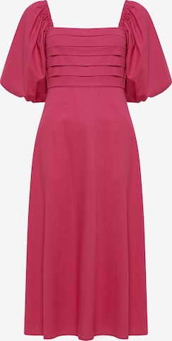 Robe 'ROSANNA' Tussah en rose : devant