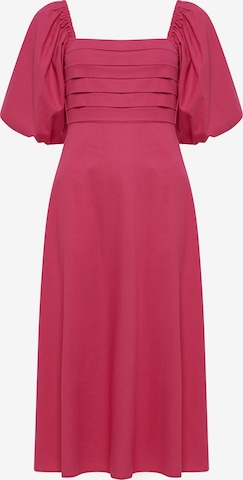 rozā Tussah Kleita 'ROSANNA': no priekšpuses