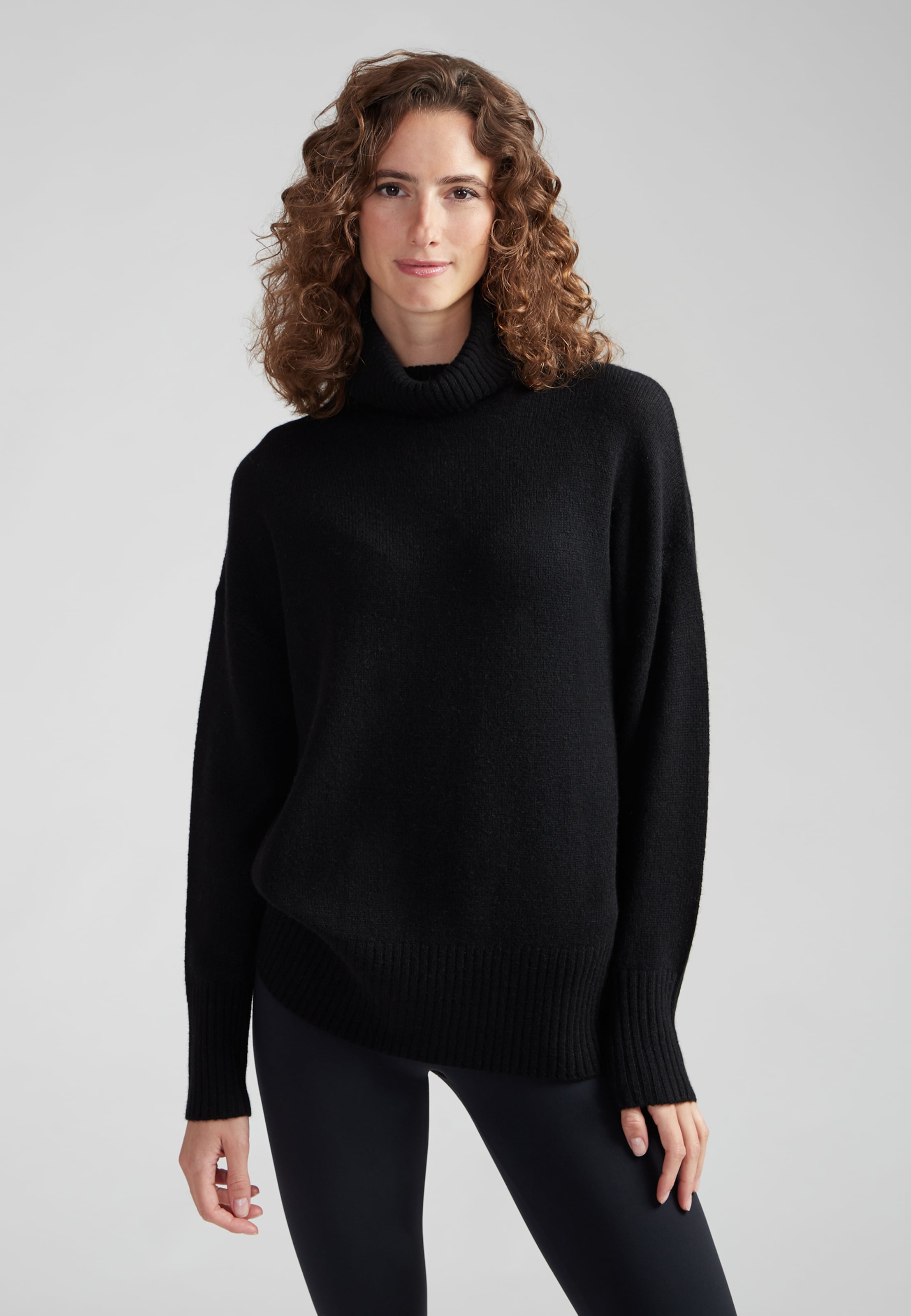 Oversize Longpullover Schwarz Lange Oversize Pullover