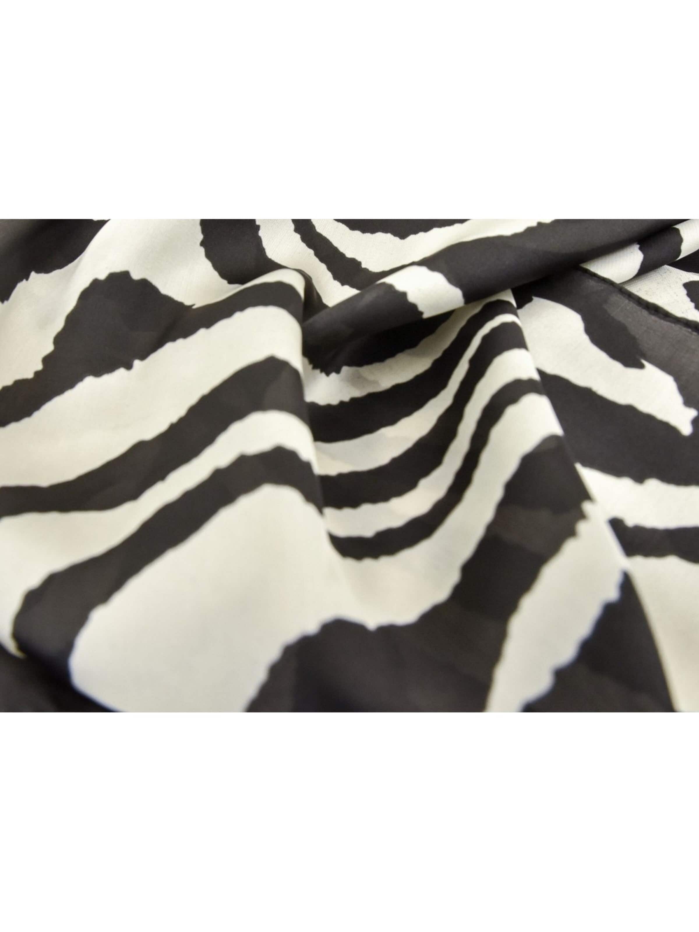 styleBREAKER Tuch 'Halstuch Zebra Muster Satin Optik'‌ in Schwarz