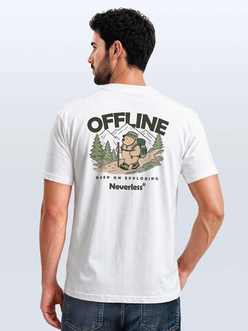 Neverless Shirt 'Hike Adventure Bear'‌‌‌‌ in Weiß