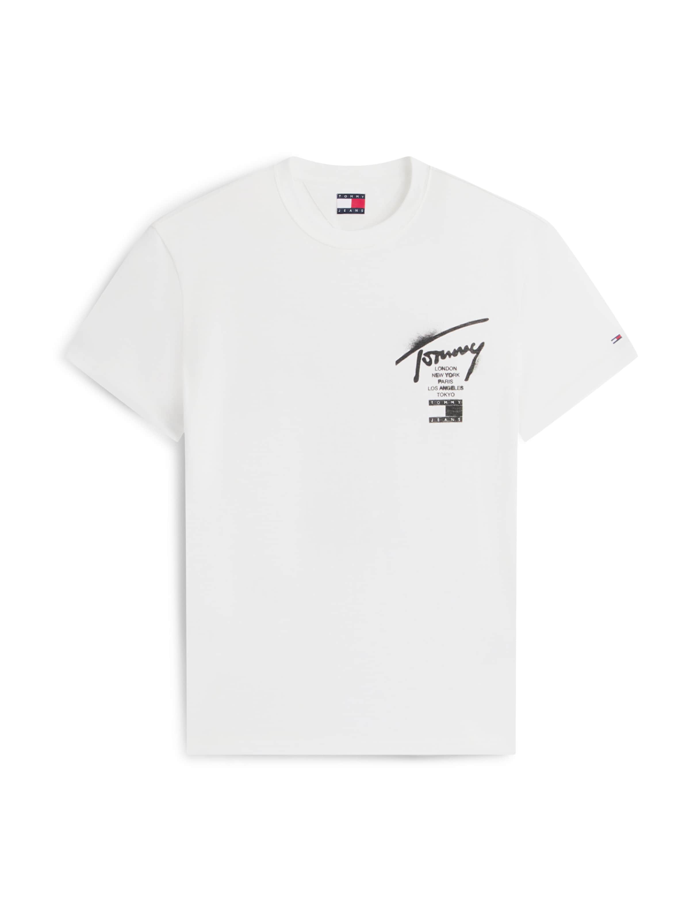 Tommy Jeans Shirt 'CITY' in Wit: voorkant