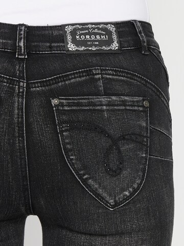 KOROSHI Flared Jeans in Zwart