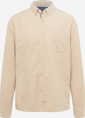 !Solid Button Up Shirt 'Juan' in Beige: front