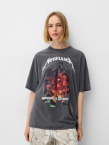 Bershka T-Shirt in Grau: Vorderseite