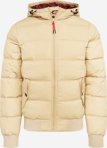 INDICODE JEANS Winter Jacket 'Adrian' in Beige: front