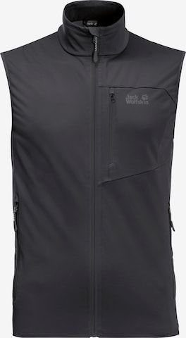 JACK WOLFSKIN Sports Vest 'Highest Peak' in Black: front