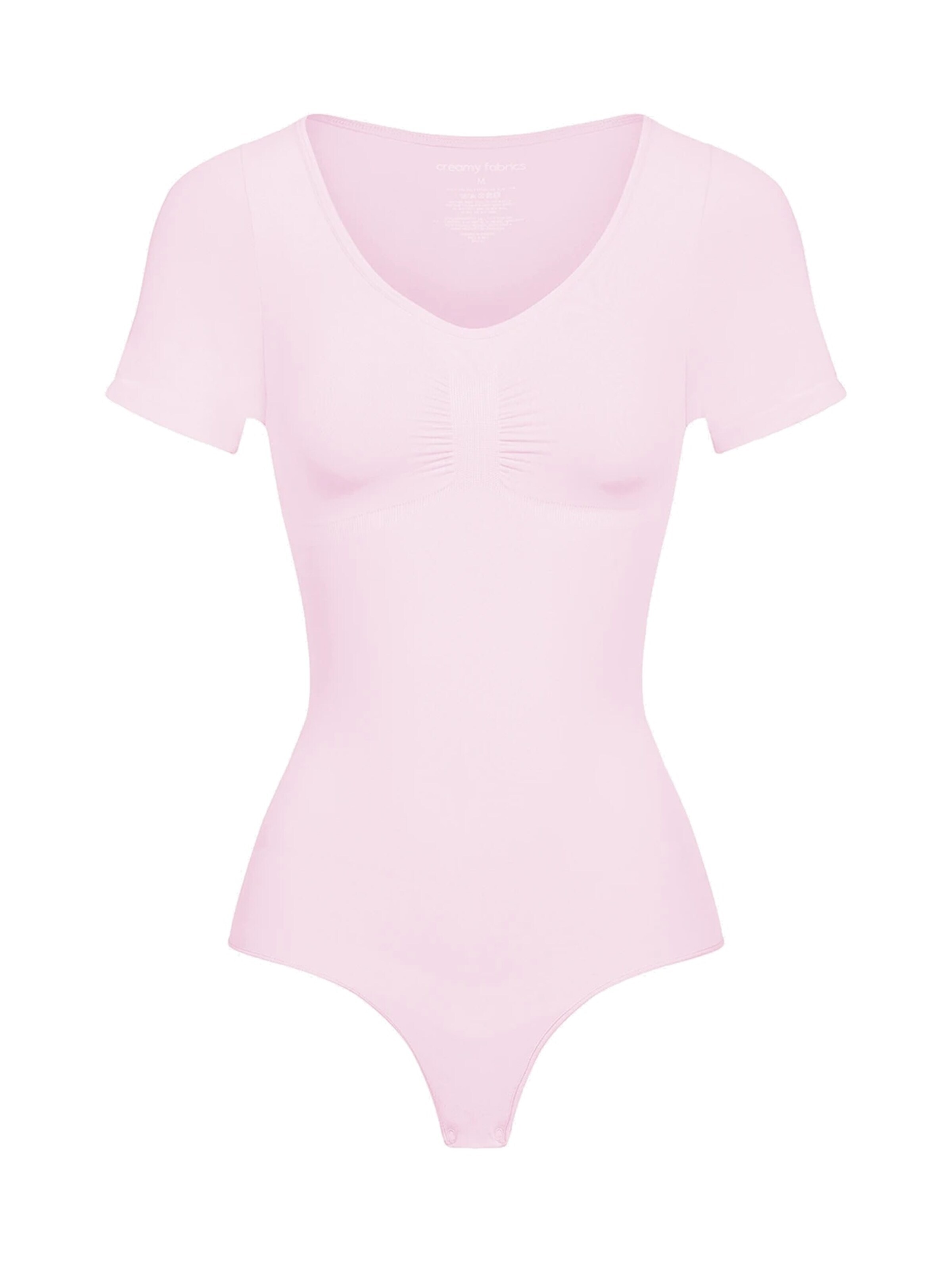 Body modelant 'T-Shirt Bodysuit Sculpting Shapewear mit String' cfab en rose : devant