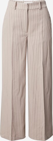 Aware Szeroka nogawka Spodnie w kant 'GRACE' w kolorze beżowy: przód