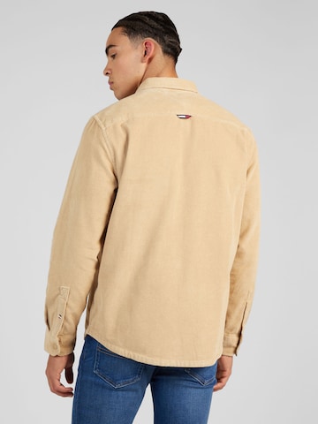 Tommy Jeans Regular fit Button Up Shirt in Beige