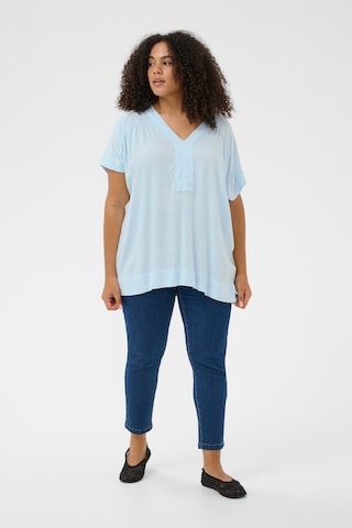 KAFFE CURVE Bluse 'KCmille' in Blau