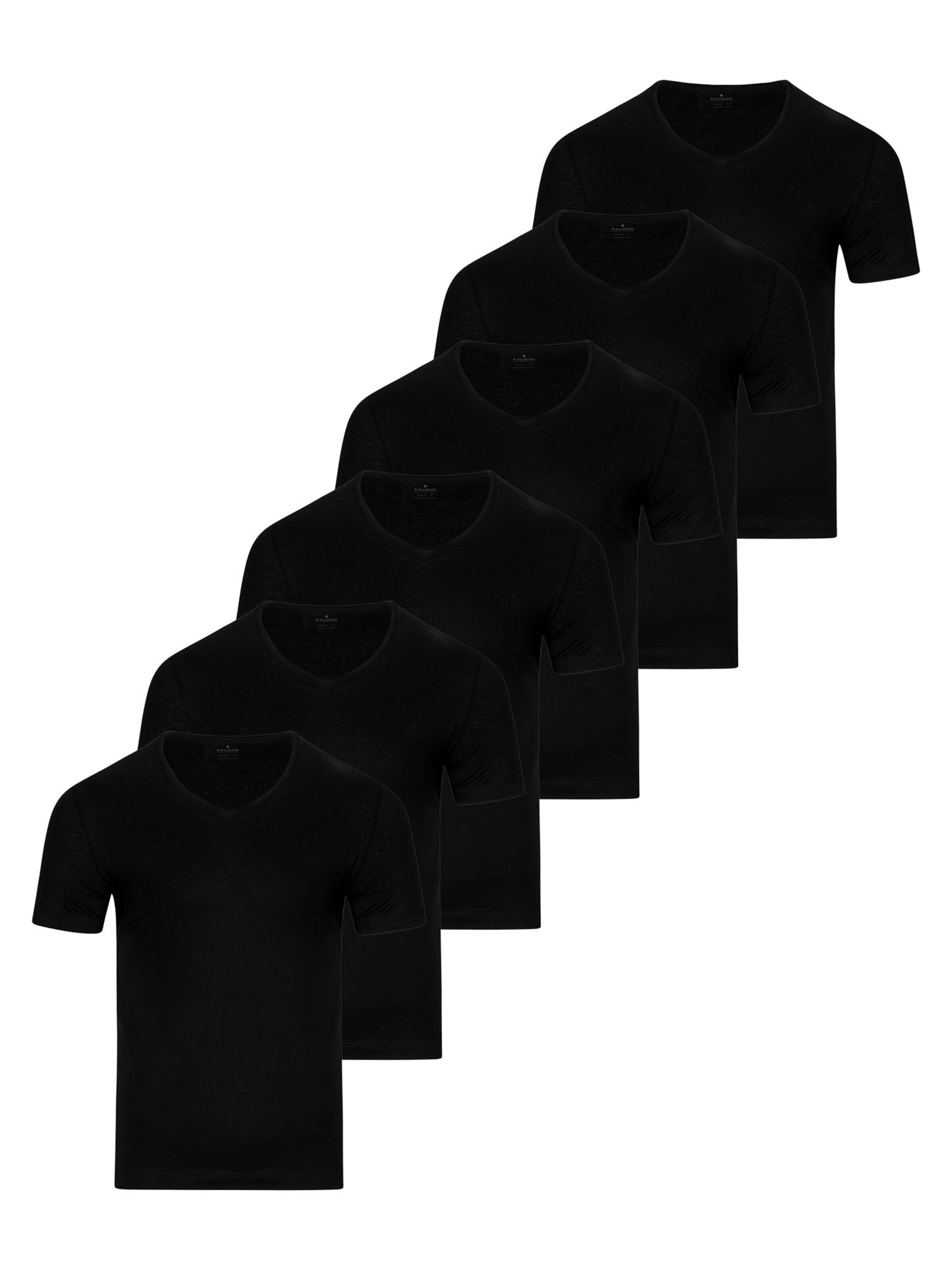 Ragman Undershirt 'Basic' in Black: front