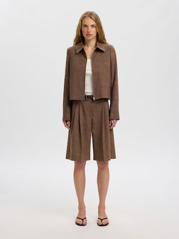 SELECTED - Chaqueta de entretiempo en marrón