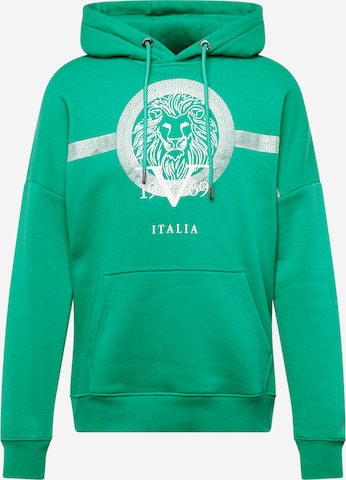 19V69 ITALIA Sweatshirt 'Clint' i grøn: forside