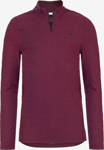 Sweat de sport Spyder en rouge : devant