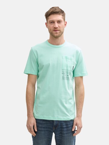 T-Shirt TOM TAILOR en vert : devant