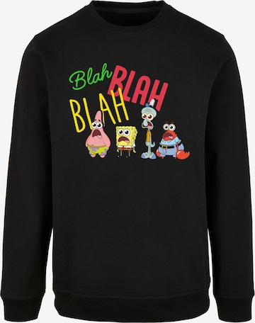 Merchcode Sweatshirt 'SpongeBob SquarePants - Blah' in Black: front