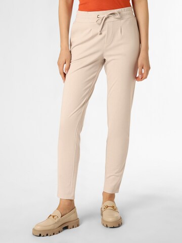 Franco Callegari Regular Pleat-Front Pants in Beige: front